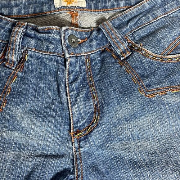 Antik Denim Boho Flare Leg Topstitched Mid-Rise Jeans Sz 28 - Picture 10 of 10
